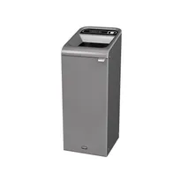 product of Rubbermaid 1961614 Recycling Container, 15-Gallon Gray Steel, 1-Stream, Powder-Coated, UL Certified