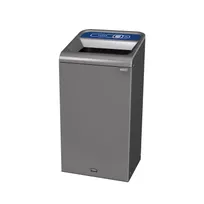 product of Rubbermaid 1961623 Paper Recycling Container, 23‑Gallon Square, Steel, Grey, ADA Compliant