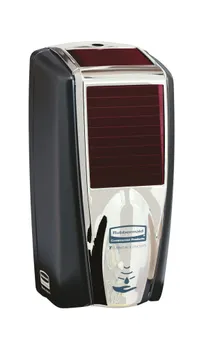 product of Rubbermaid 1980826 Touch-Free Soap Dispenser, 1100 mL, Black/Chrome, LumeCel Cells, LUX Detector, CE