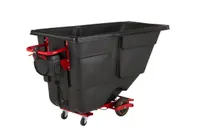 product of Rubbermaid 2173662 Roto Tilt Truck, 33.31"W x 70.31"D x 42.24"H, 1000 Lbs, Black, Dual Wheels