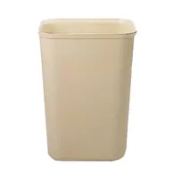 product of Rubbermaid FG254400BEIG Waste Basket - 40 Qt Beige Plastic, 15"W x 11-1/4"D x 20"H, UL Approved