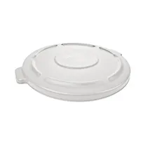product of Rubbermaid FG260900WHT Brute Container Lid, 16"x1" Flat White Plastic, NSF for 10-Gallon Trash Can