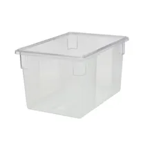 product of Rubbermaid FG330100CLR 21-Gallon Clear Polycarbonate Food Box, 26" x 18" x 15", Dishwasher Safe, Date Panel, NSF Certified, Made in USA