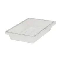 product of Rubbermaid FG330400CLR - 5 Gallon Clear Polycarbonate Box, 18" x 12" x 9", Dishwasher/Freezer Safe, Date Panel