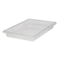 product of Rubbermaid FG330600CLR 5-Gal Clear Polycarbonate Box 26"x18"x3.5", Dishwasher Freezer Safe, Date Panel