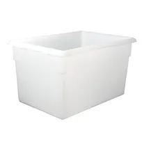 product of Rubbermaid FG350100WHT Food Storage Box, 21-Gallon White Polyethylene, 26"x18"x15", Safe, Date Panel