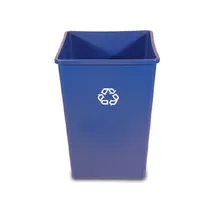 product of Rubbermaid FG395873BLUE - 35‑Gallon Open Recycling Container, 19‑1/2" × 27‑5/8" Dark Blue Plastic, USA Made