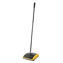product of Rubbermaid FG421588BLA Floor Sweeper, 7-1/2" Path, Rubber Blades, One-Touch Canisters, Steel/ABS, Black