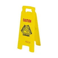 product of Rubbermaid FG611278YEL A-Frame Wet Floor Sign, Yellow Plastic, 26" L x 11" W x 25" H, Made in USA