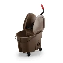 product of Rubbermaid FG757788BRN WaveBrake Mopping Combo, 35 Qt Brown Bucket with Down-Press Wringer