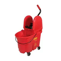 product of Rubbermaid FG757888RED WaveBrake Mopping Combo, 35-Qt Red Bucket with Down-Press Wringer, Made in USA