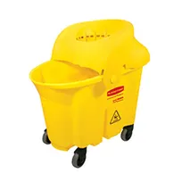 product of Rubbermaid FG759088YEL WaveBrake Mopping, 35 Qt Yellow Bucket with Funnel Bowl Wringer, USA
