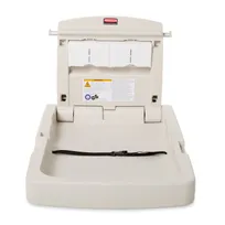 product of Rubbermaid FG781988LPLAT Baby Changing Station 23"x34.1"x4" Platinum Finish Storage ADA/FDA USA