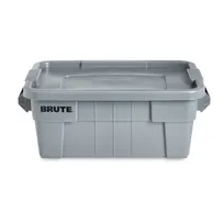 product of Rubbermaid FG9S3000GRAY Brute Tote with Lid, 14-Gallon Gray Plastic, 16.5" x 27.9" x 10.7", NSF, USA