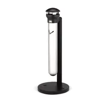 product of Rubbermaid FG9W3100SSBLA Smoking Receptacle, 15" x 39.6" Stainless Steel/Black, Holds 1,200 Butts
