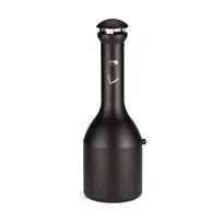 product of Rubbermaid FG9W3300BLA Smoking Receptacle, 13" x 39" Steel Black, Holds 1,200 Butts, Padlock Tabs