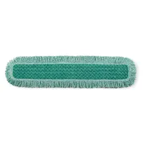 product of Rubbermaid FGQ43800GR00 Dust Mop Head Only, 36" Green Microfiber Hygen Dust Pad with Fringe