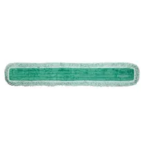 product of Rubbermaid FGQ44900GR00 Dust Mop Head Only, 48" Green Microfiber Hygen Dust Pad with Fringe