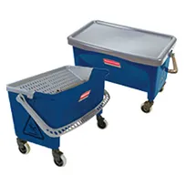 product of Rubbermaid FGQ93000BLUE Microfiber Mop Bucket, Blue, Twist-Valve, 18" Pads, Surface, #6173 Cart