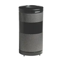 product of Rubbermaid FGS3ETBKPL - 25 Gallon 18" Drop Top Recycling Bin, Steel, Black Finish, Indoor/Outdoor