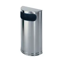product of Rubbermaid FGSO8SSSPL Waste Basket, 9 Gallon, 9" L x 18" W x 32" H, Stainless Steel, ADA