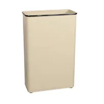 product of Rubbermaid FGWB96RAL Steel Wastebasket 11" L x 21" W x 30" H 96 Qt Capacity Almond UL ADA Certified