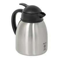 product of Adcraft FVFE1000 Vacuum Flask Server, 1000 ml (33.8‑50 oz) Stainless Steel Push‑Button Lid, Handle
