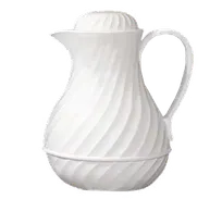 product of Adcraft SP-20WH Beverage Server - 20oz Plastic, White Swirl, Stainless Interior, Break‑Resistant