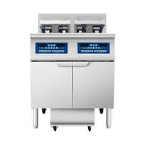 product of Atosa USA AEFF-50-2 Multiple Battery Electric Fryer Without Basket Lifts, Floor Model - Full Pot