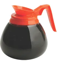 product of Bloomfield DCF10220O3 Coffee Decanter, Glass with Orange Handle, 8" Capacity, Decaf - 3/Case