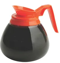 product of Bloomfield DCF10221O24 Coffee Decanter, Glass with Orange Handle, 12" Pitcher, 1.5-Quart Capacity