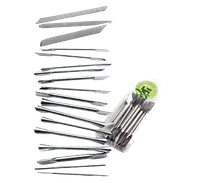 product of Louis Tellier ID2500 - 18-Piece Coupe Carving Tool Set, Stainless Steel Food Garnish Tools - 18/Set