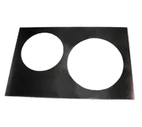 product of APW Wyott 14880 Adapter Plate – Steel, Round Cutouts 8½" & 10½" Holes, Converts 12" x 20" Openings