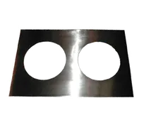 product of APW Wyott 14883 Adapter Plate - Two 8½" Round Holes, Stainless Steel, Converts 12" x 20" Openings