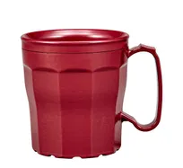 product of Cambro MDSLM8487 Laguna Collection 8 oz Mug, 4-1/2" Dia x 3-3/4" H, Cranberry Polypropylene, Stackable