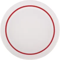 product of Libbey 680022511425467 Invita Dialog Plate, 10‑1/8" Half‑Deep Round Porcelain, Embossed Rim - Case
