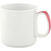 product of Libbey 680532611490088 Invita Dialog China Mug, 9.1 Oz Stackable Embossed Porcelain, 8-9 Oz Capacity