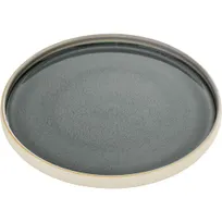 product of Playground 701122191016151 Nara Round Stoneware Plate, 8.25" Diameter, Grey Finish - 1/Case