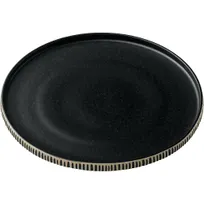 product of Playground 701127791000628 Nara Plate, 10.625" Dia, High Embossed Rim, Black/White Finish - Case