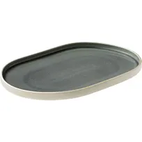 product of Playground 701203091016151 Nara Oval Stoneware Platter, 11"-7 7"-7 Grey, Stoneware, Oval Shape - Case
