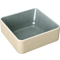 product of Playground 701321091016151 Nara Square Stoneware Bowl, 6 Oz, 3.5" x 3.5", Grey, Stackable - 1/Case