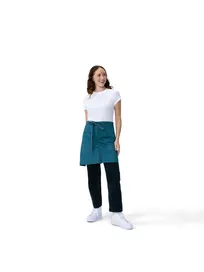 product of Chef Works AHS02-PTL-0 Waist Apron – Canvas, 36" Length, 22" Width, Teal, 80% Polyester/20% Cotton