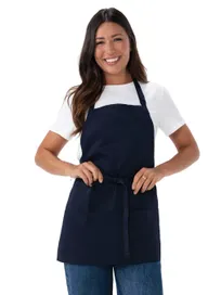 product of Chef Works F10-NAV-0 Bib Apron – 24" L x 27-1/2" W, 65/35 Poly/Cotton, Navy, Adjustable, 3 Pockets