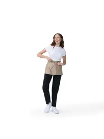 product of Chef Works FREV-KHA-0 Waist Apron – 11.75" L x 21" W, Reversible, 3 Pockets, Poly/Cotton 65/35, Khaki