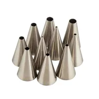 product of TableCraft 13553 Cake Decorating Tube Tip, 0.75"W x 0.75"D x 1.25"H, Stainless Steel, Set