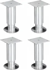 product of Vulcan ABC-FEET Security/Seismic Legs with Mounting Plate, 6" Height, Bamboo, Set of 4 Table Bases