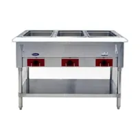 product of Atosa USA CSTEA-3C 44" Cookrite Steam Table, (3) Open Pan Wells