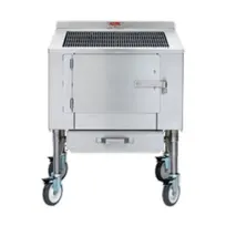 product of Aztec Grill ST-30 30" Cast Iron Wood Burning Charbroiler, Free Standing / Wood Fired