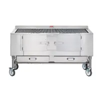 product of Aztec Grill ST-66 66" Cast Iron Wood Burning Charbroiler, Free Standing / Wood Fired