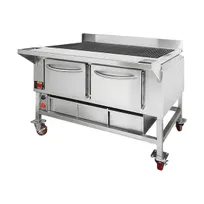 product of Champion Tuff Grills TG 48 48" Cast Iron Wood Burning Charbroiler, Free Standing / 25,000 BTU